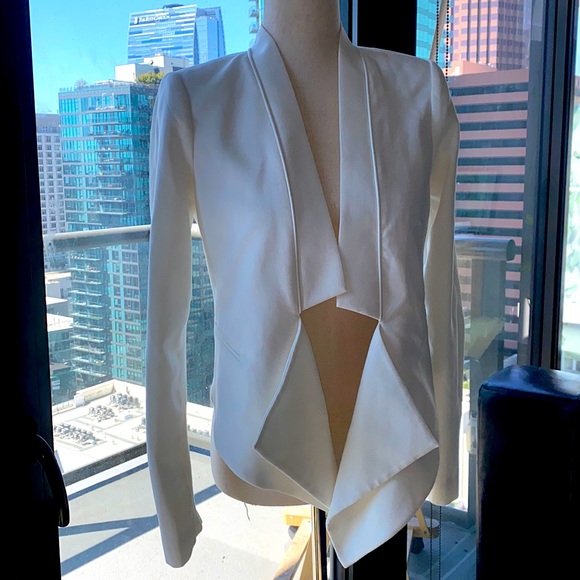 BCBGMaxAzria Geometric Cream white Blazer - XS NEVER WORN - Picture 10 of 10